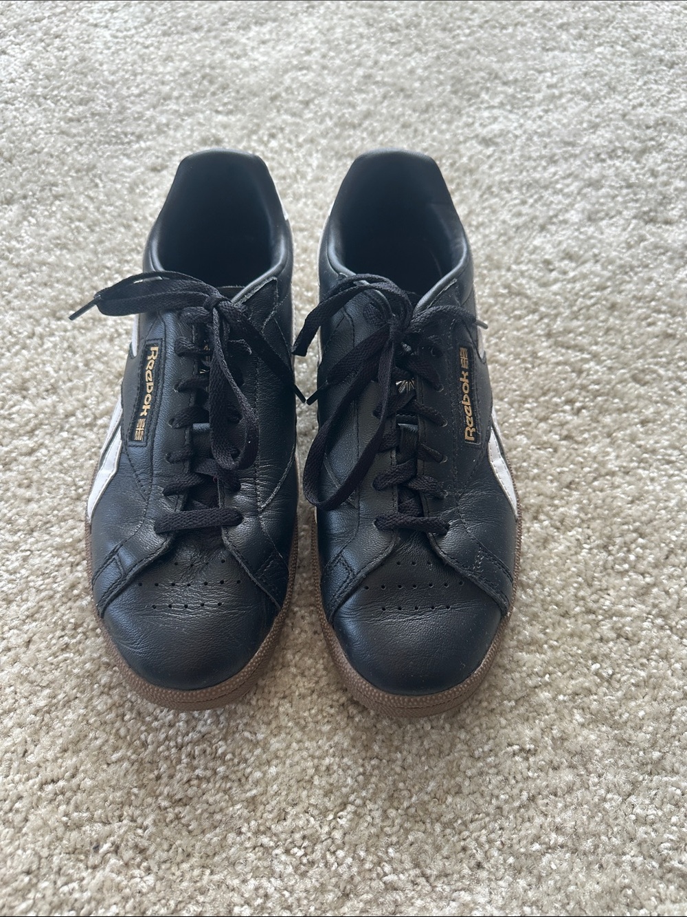 Reebok Classic Men's Black Leather Sneakers